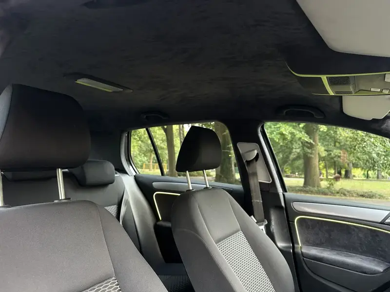 Alcantara headliner with ambient light strips