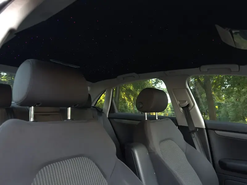 Black suede headliner in an Audi A4